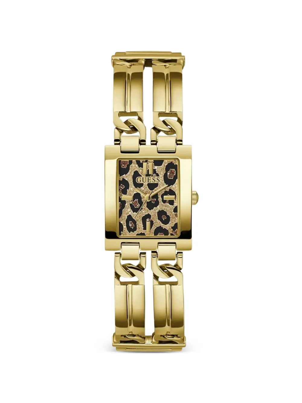 GUESS USA leopard-pattern 28mm watch - Gold