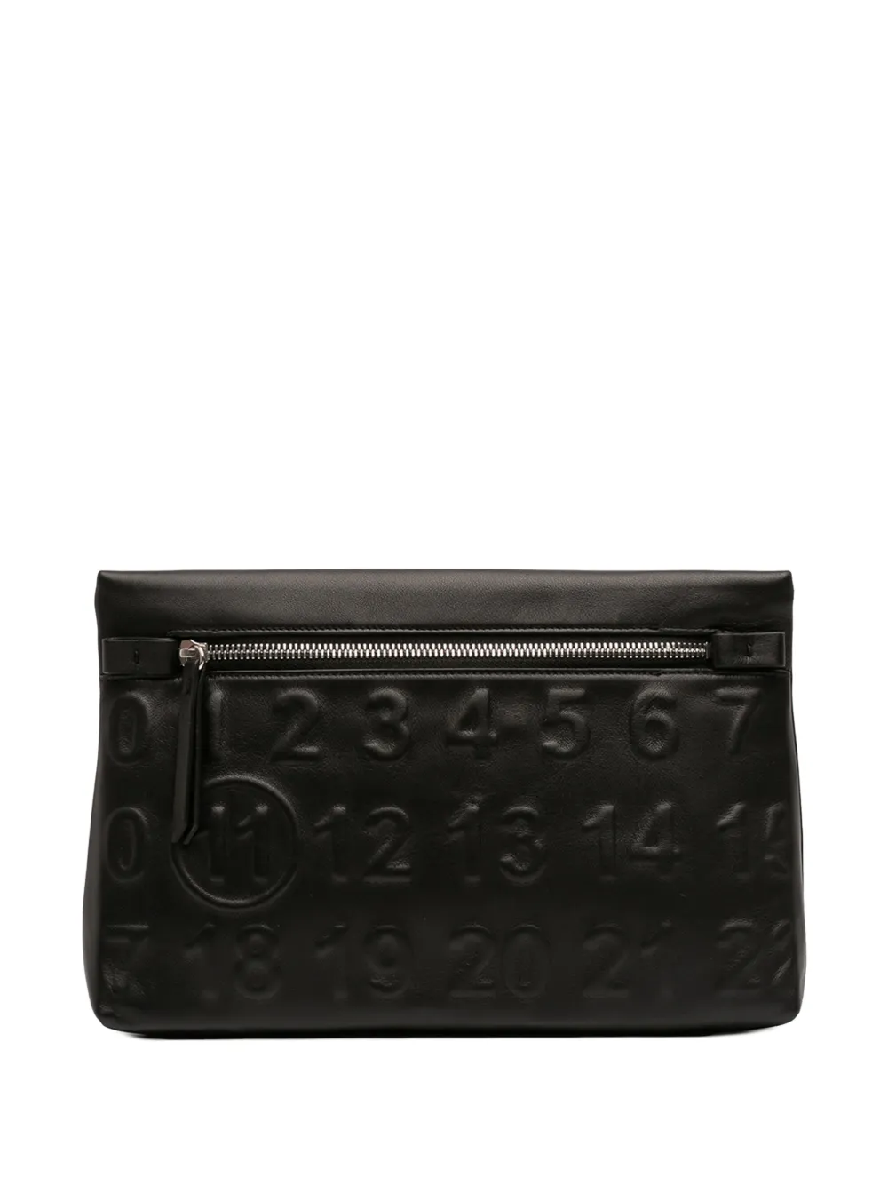 Maison Martin Margiela Pre-Owned 2010-2025 Embossed Leather Numeric Label clutch bag - Nero