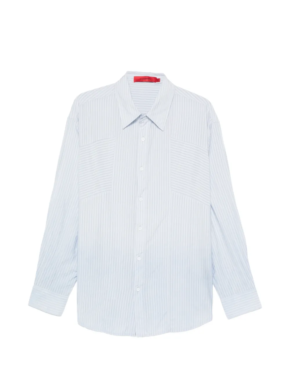 ACUPUNCTURE 1993 striped panelled shirt - Blu