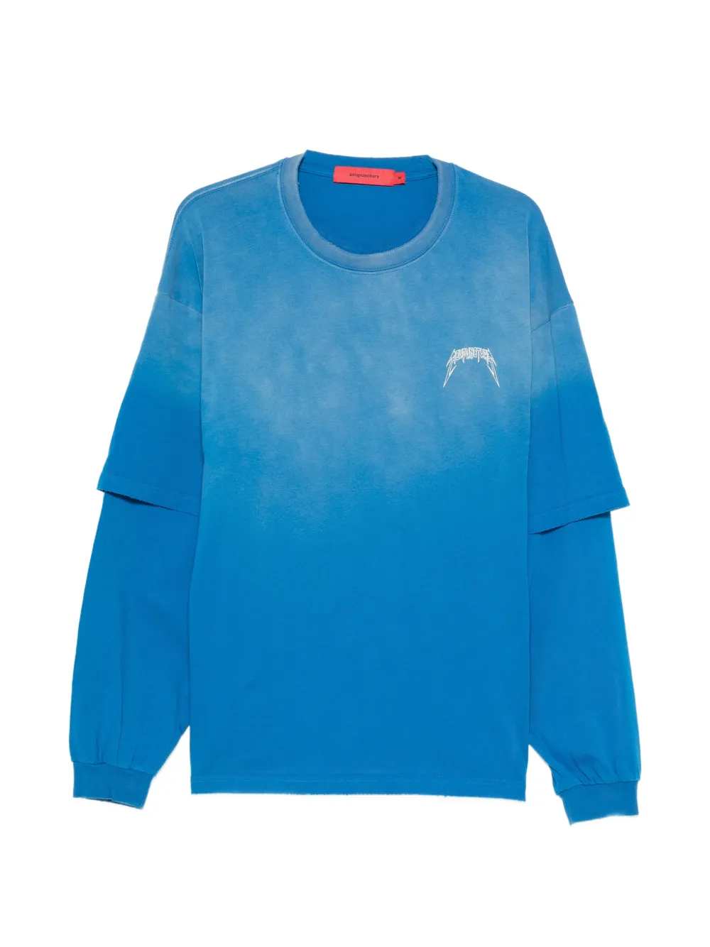 ACUPUNCTURE 1993 layered-sleeve logo-print T-shirt - Blu