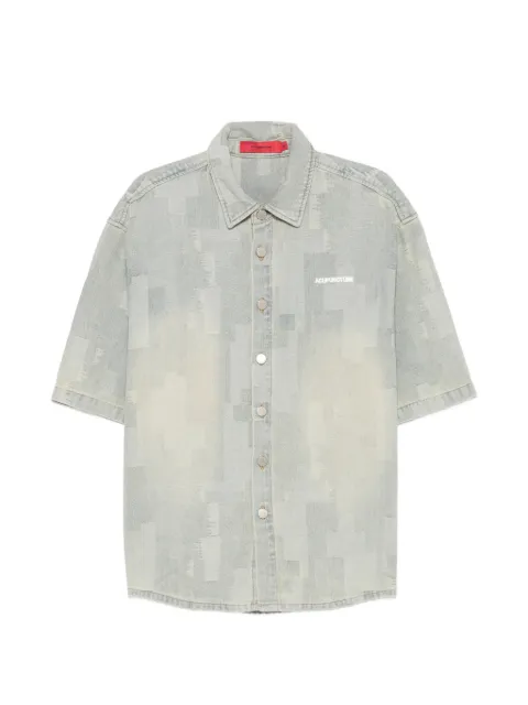ACUPUNCTURE 1993 patchwork-effect short-sleeve shirt