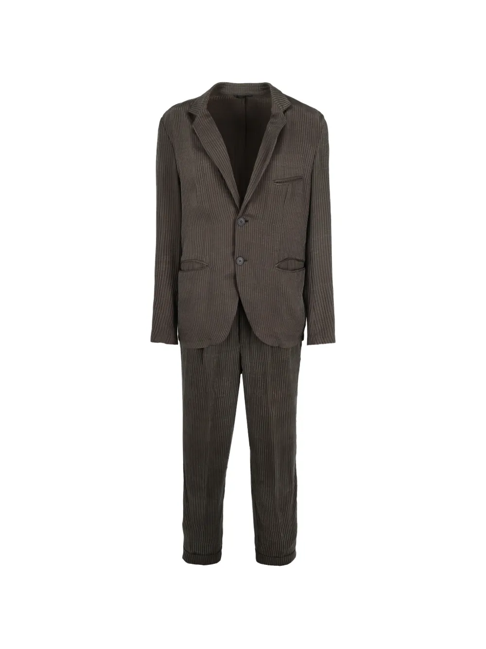 Giorgio Armani Pre-Owned corduroy two-piece suit - Grigio