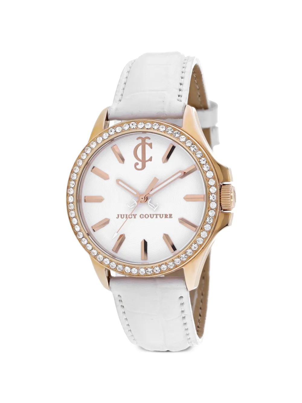 Juicy Couture Jetsetter crystal bezel 38mm watch - Bianco