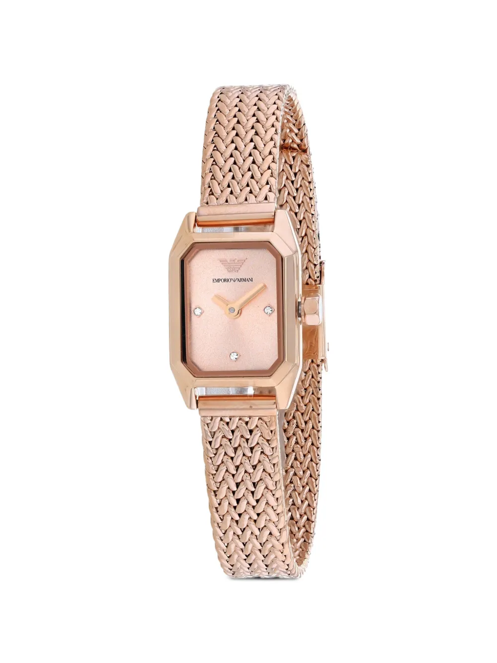 Giorgio Armani Gioia 24mm braided strap watch - Rosa