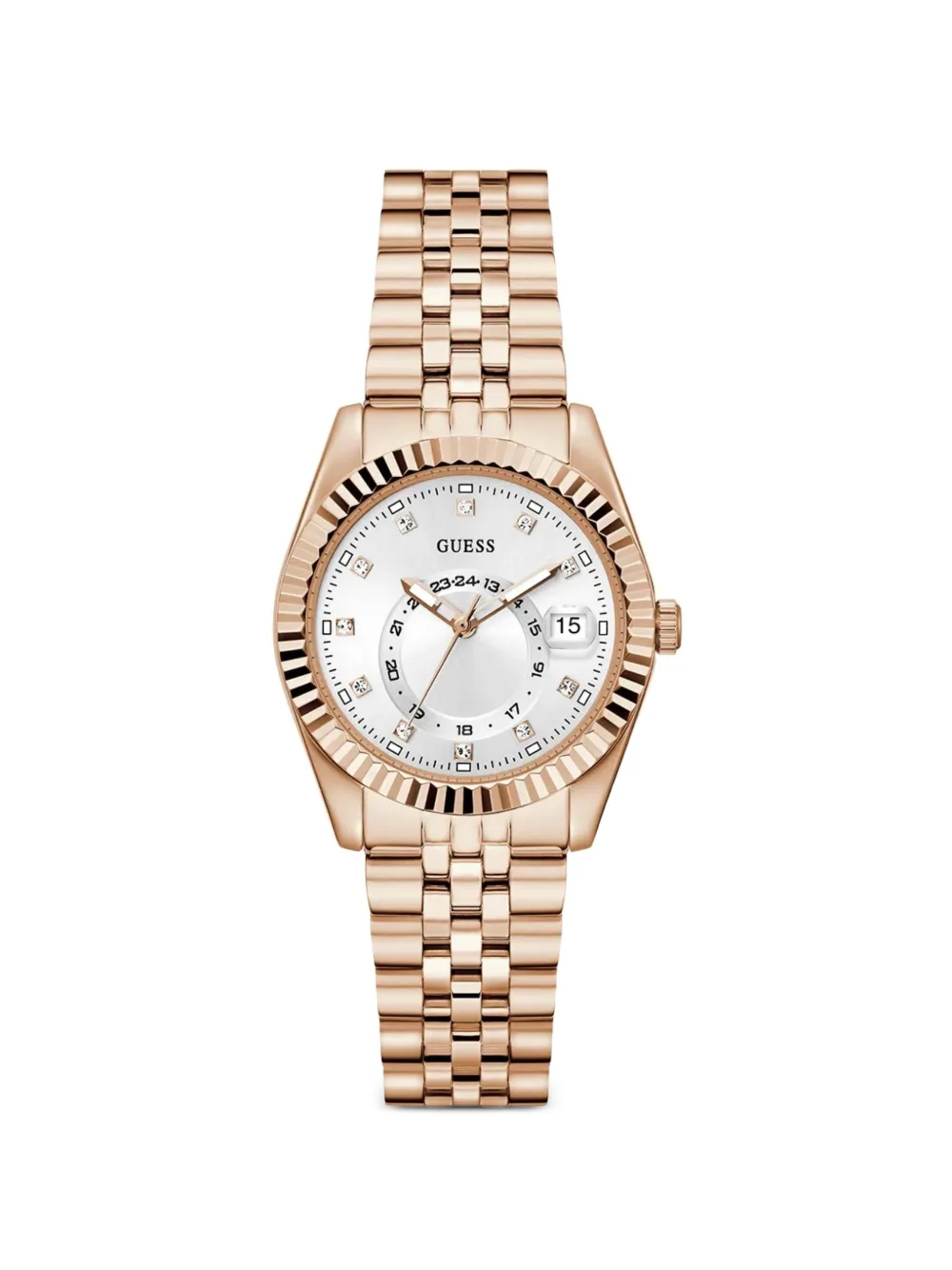 GUESS USA round-shape 34mm watch - Argento