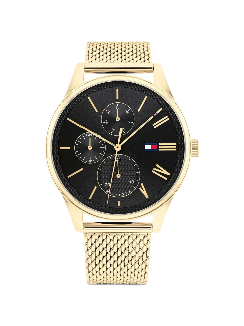 Tommy Hilfiger Damon mesh-strap 44mm watch - Nero