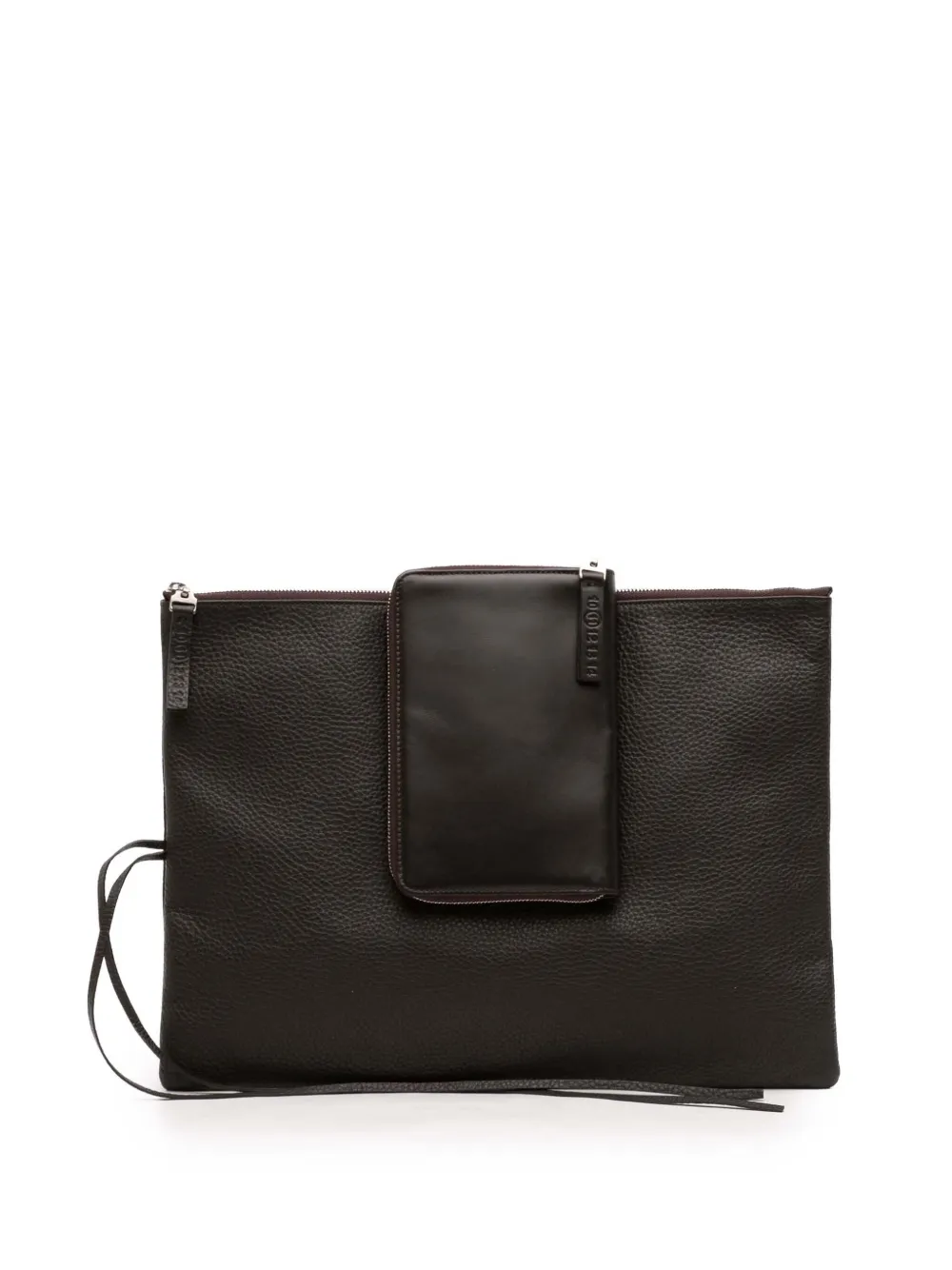 Maison Martin Margiela Pre-Owned 2000-2025 Leather clutch bag - Grigio