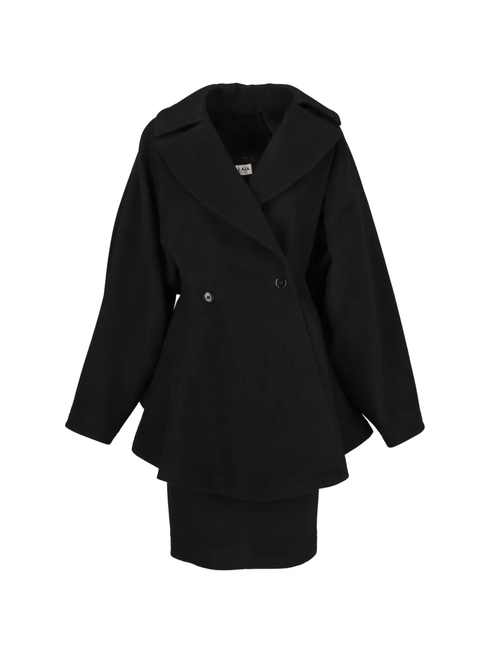 Alaïa Pre-Owned wool coat and skirt set - Nero