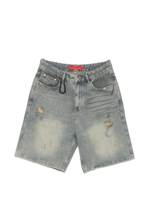 ACUPUNCTURE 1993 distressed denim shorts