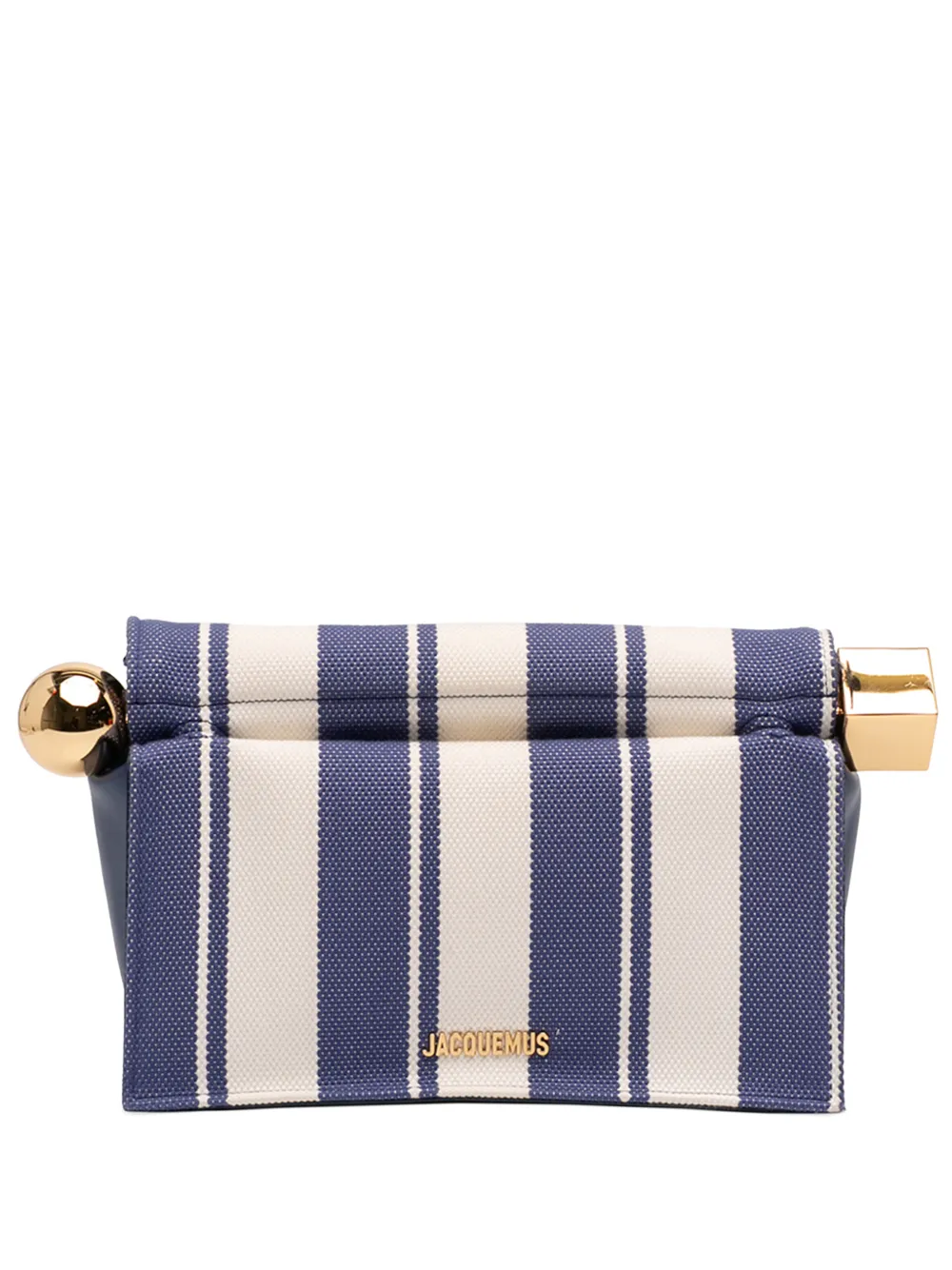 Jacquemus Pre-Owned 2010-2026 Bicolor Raffia La Pochette Rond Carre clutch bag - Bianco