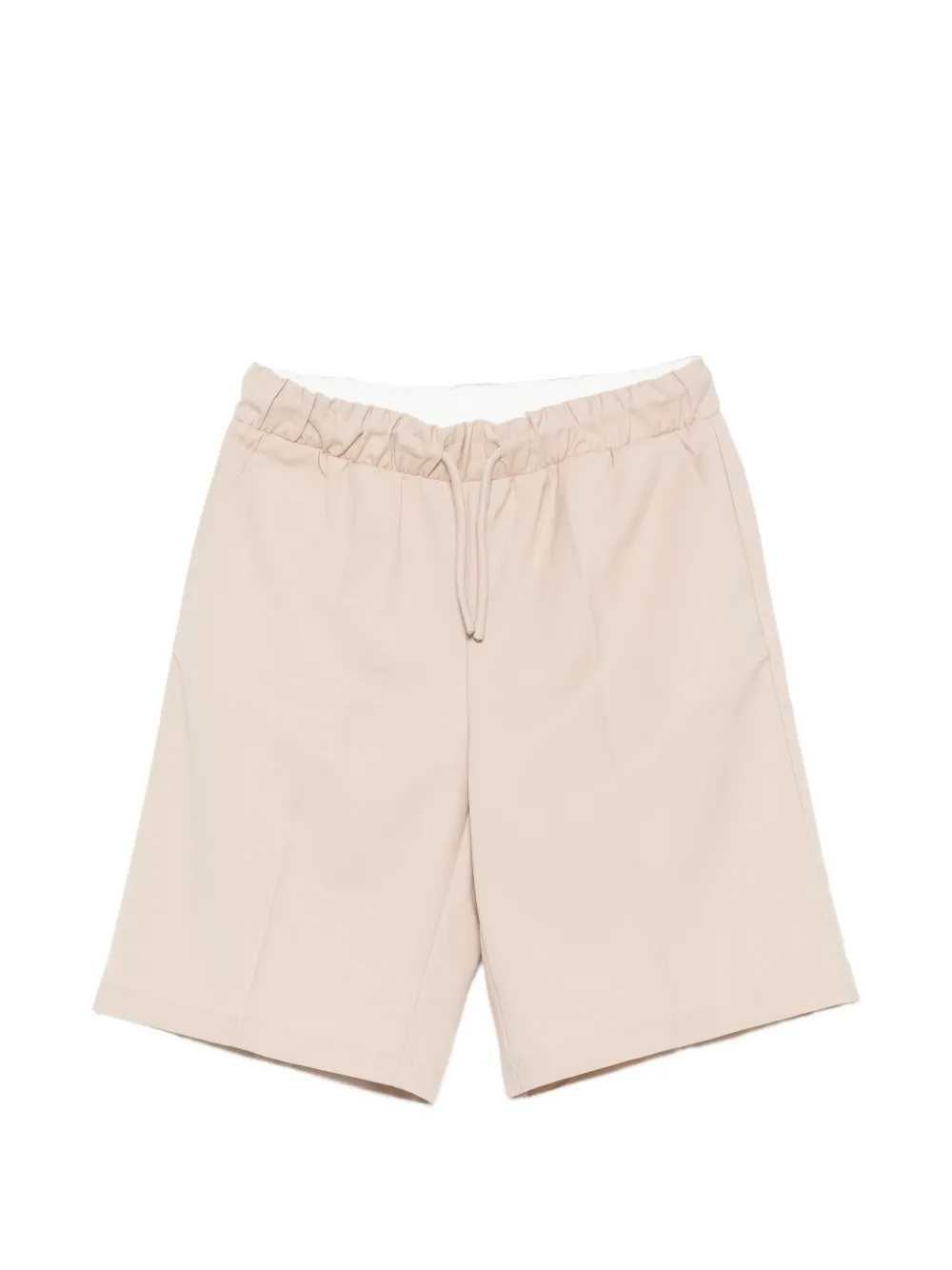 Roberto Cavalli Junior drawstring logo-patch shorts - Toni neutri