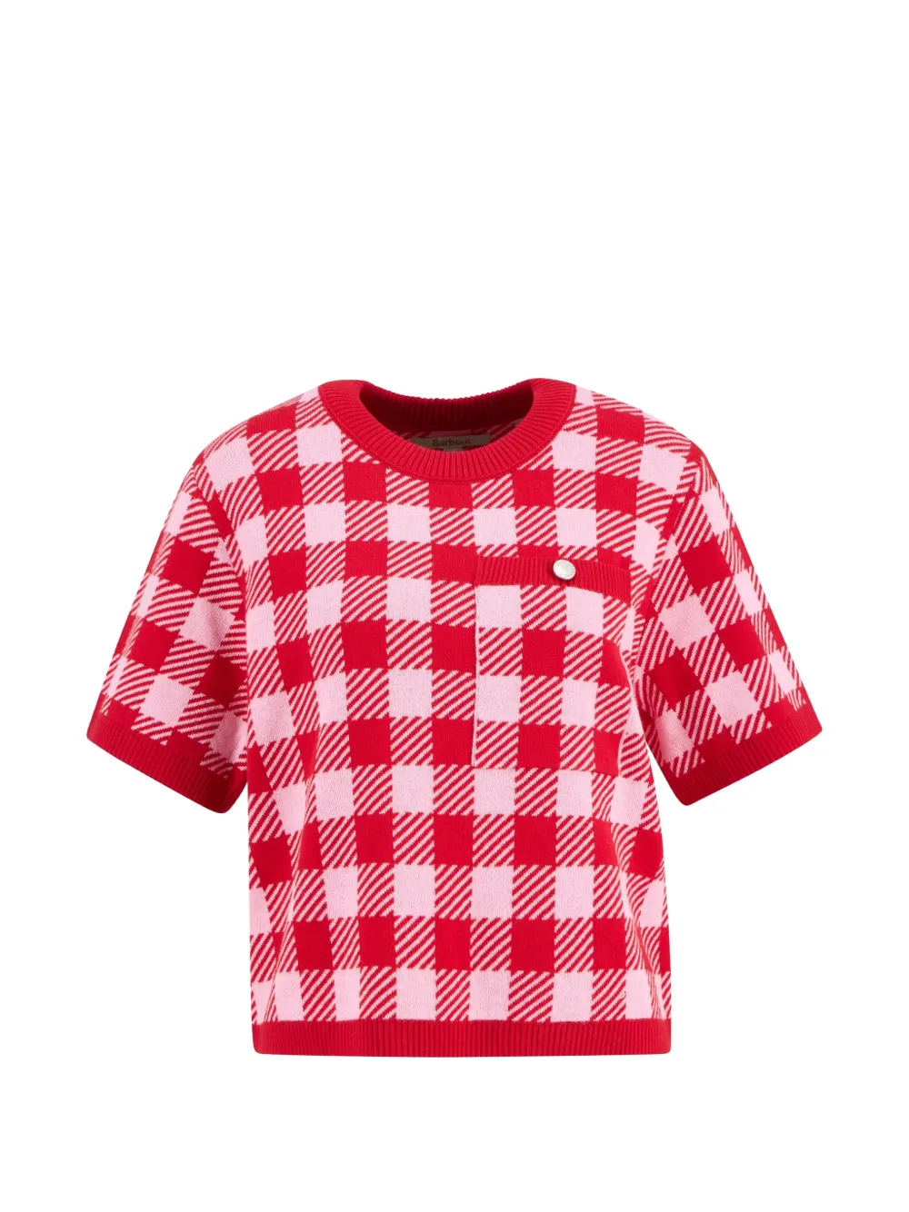 Barbour Esther gingham-pattern top - Rot