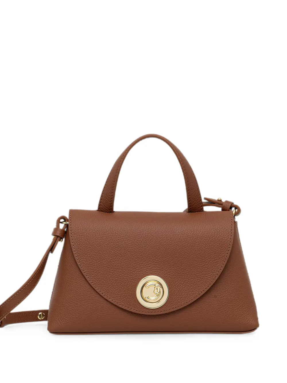 Coccinelle grained calf leather shoulder bag - Marrone
