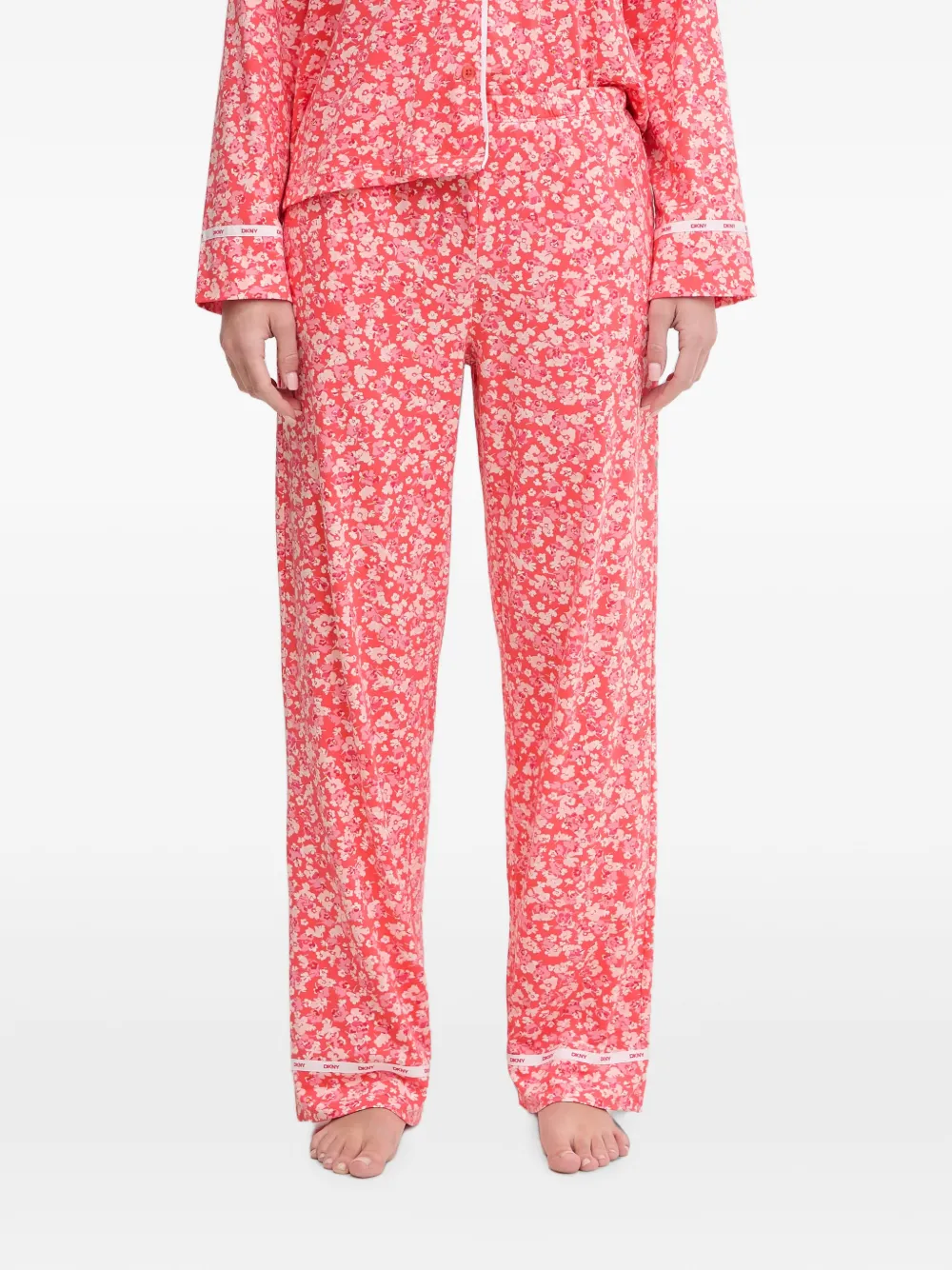 DKNY Pyjama met bloemenprint Oranje