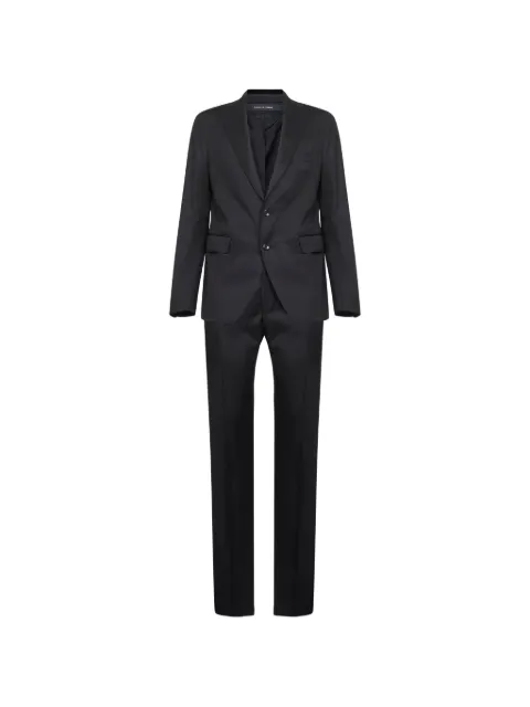 Tagliatore logo-pin wool suit