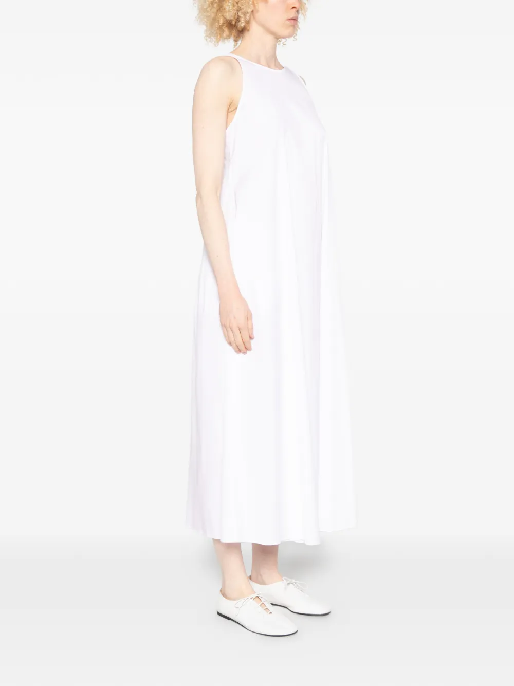 Max Mara Mouwloze midi-jurk Wit