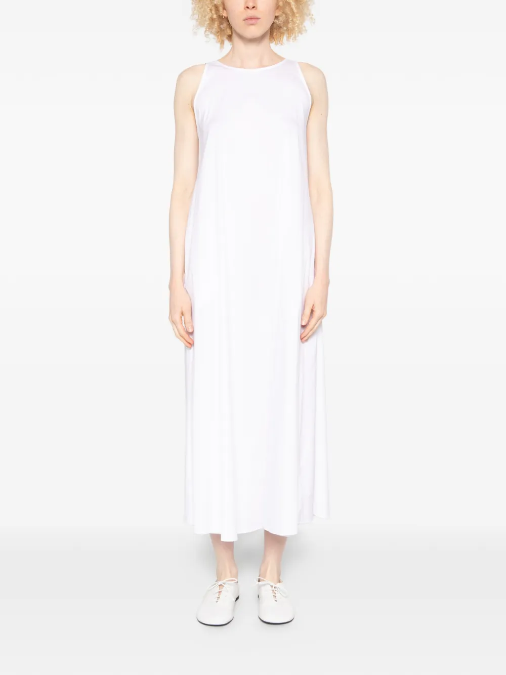 Max Mara Mouwloze midi-jurk Wit