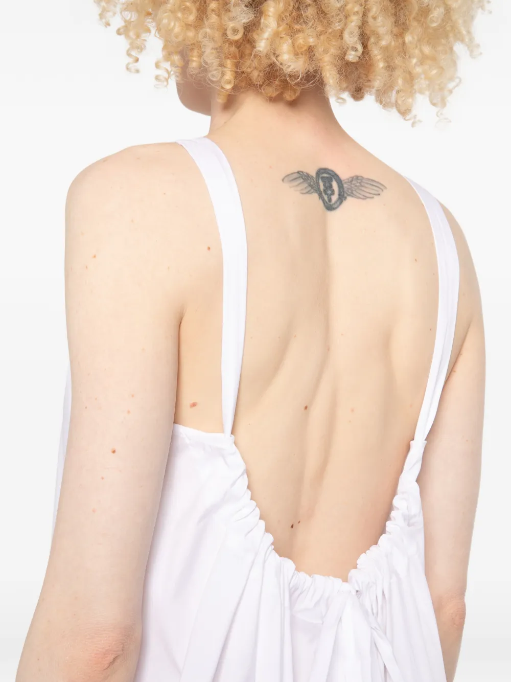 Max Mara Mouwloze midi-jurk Wit