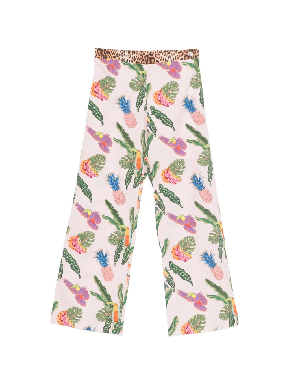 Roberto Cavalli Junior tropical-print trousers - Pink