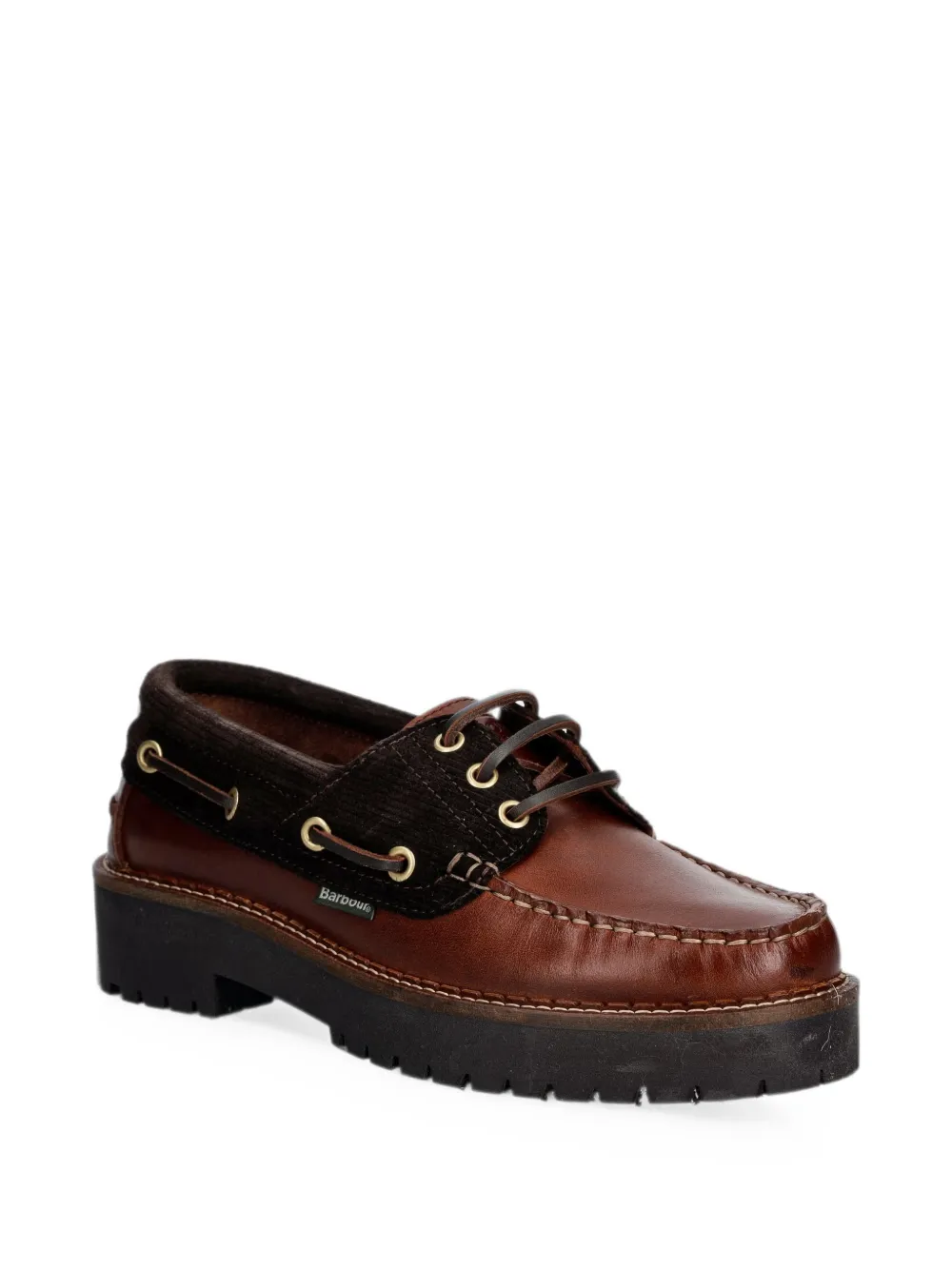 Barbour Darras bootschoenen met chunky zool Bruin