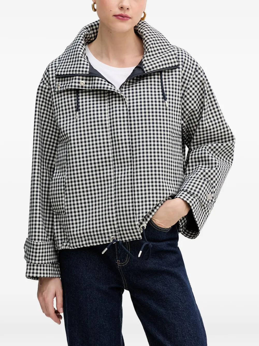 Barbour Bronwyn gingham-check jacket - Blu