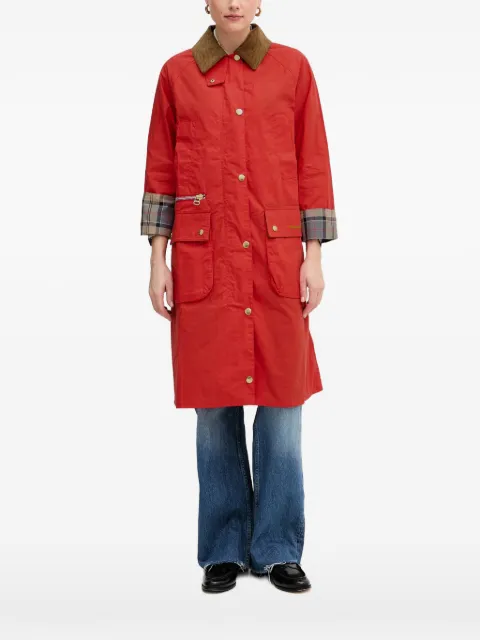 Barbour abrigo con manga raglán y cuello de pana