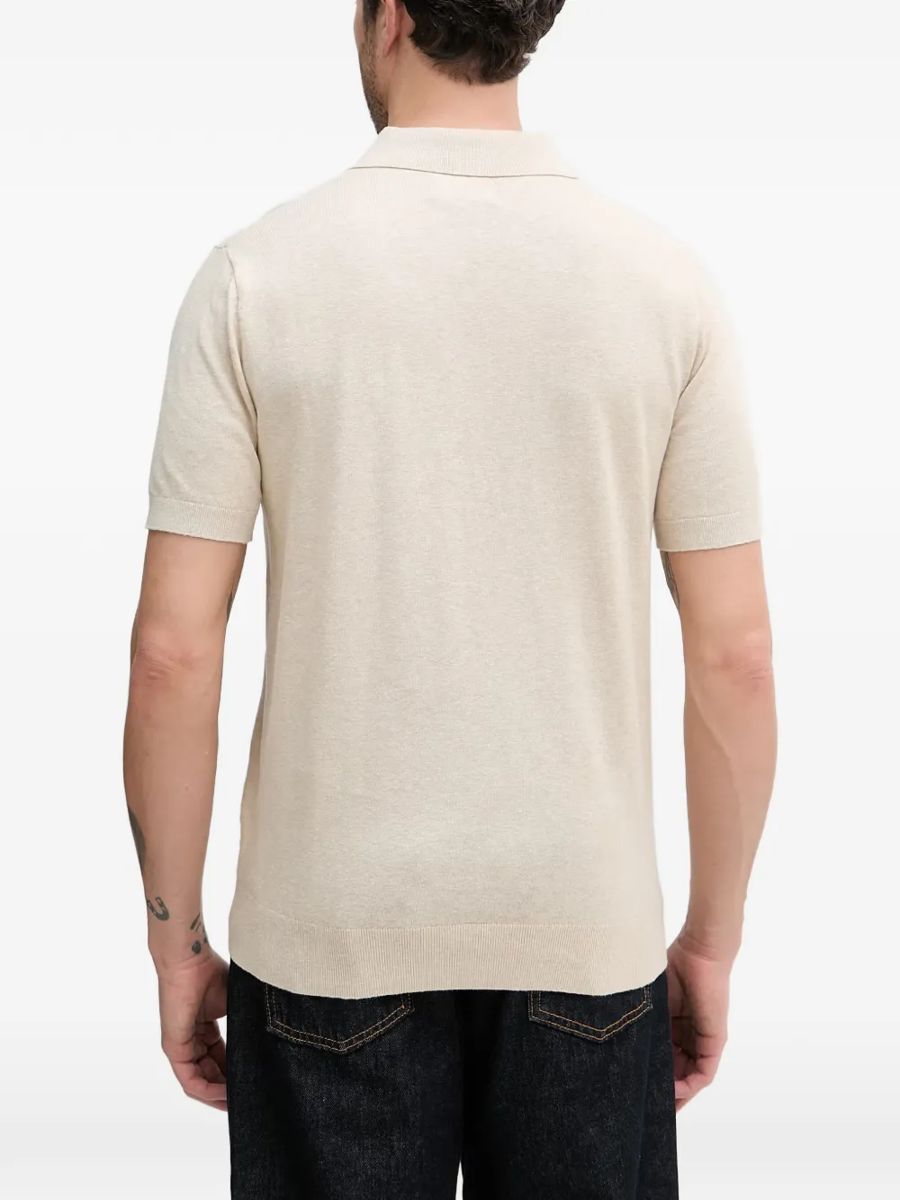 Barbour Muston poloshirt met geborduurd logo Beige