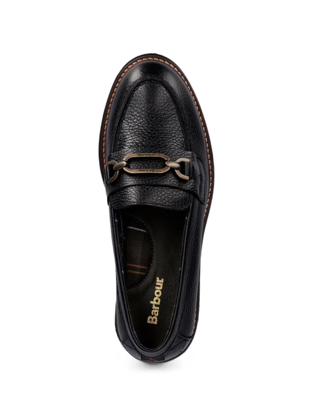 Barbour Maddie chain-detail loafers Zwart