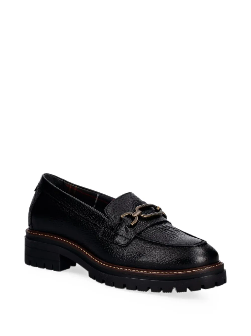 Barbour Maddie chain-detail loafers Zwart