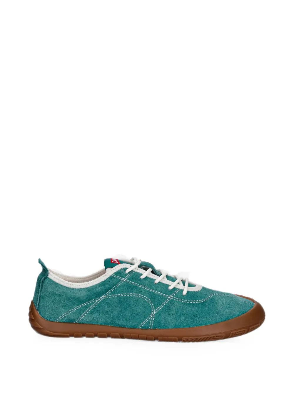 Camper suede contrast-stitched sneakers Groen