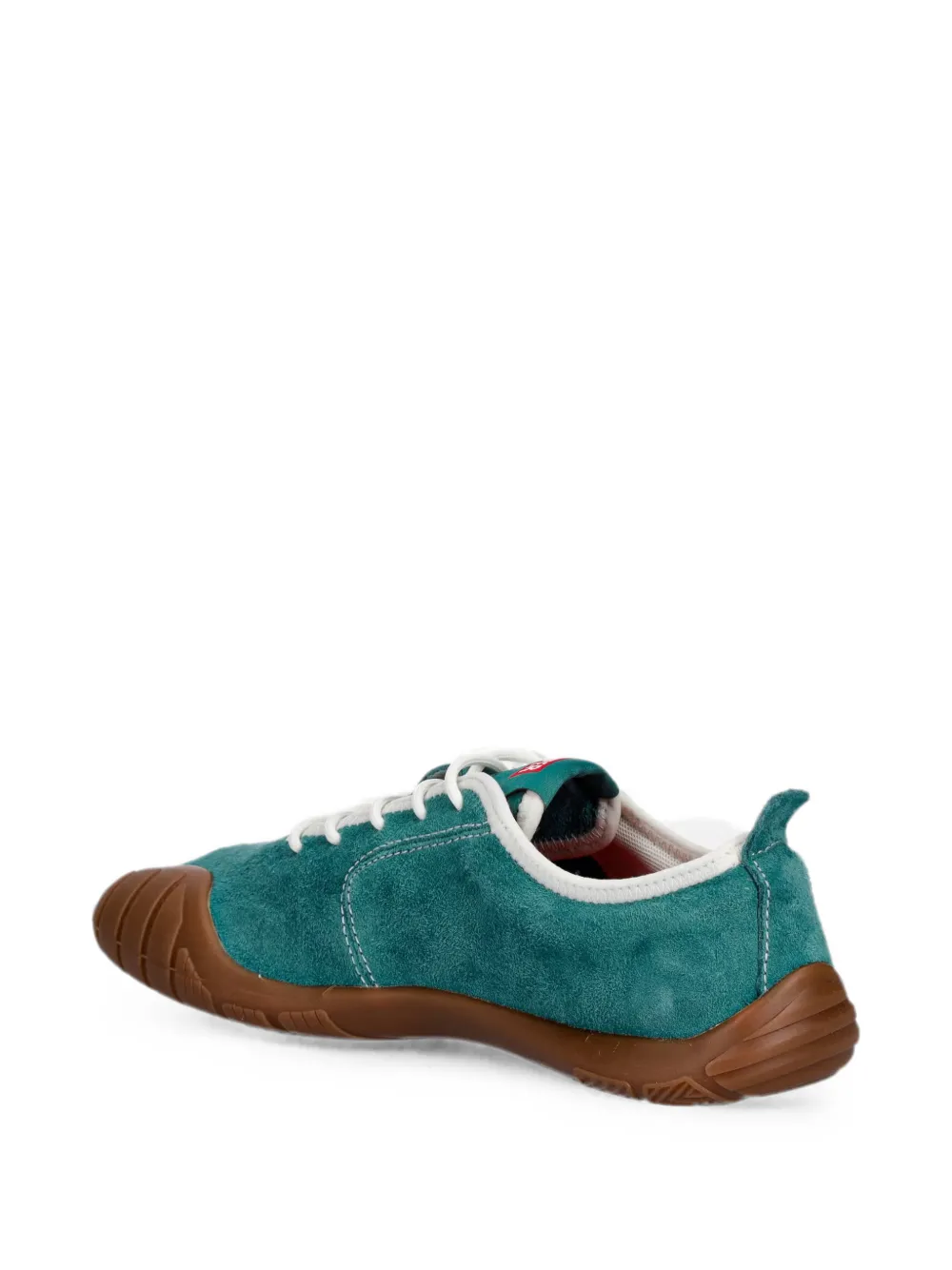 Camper suede contrast-stitched sneakers Groen