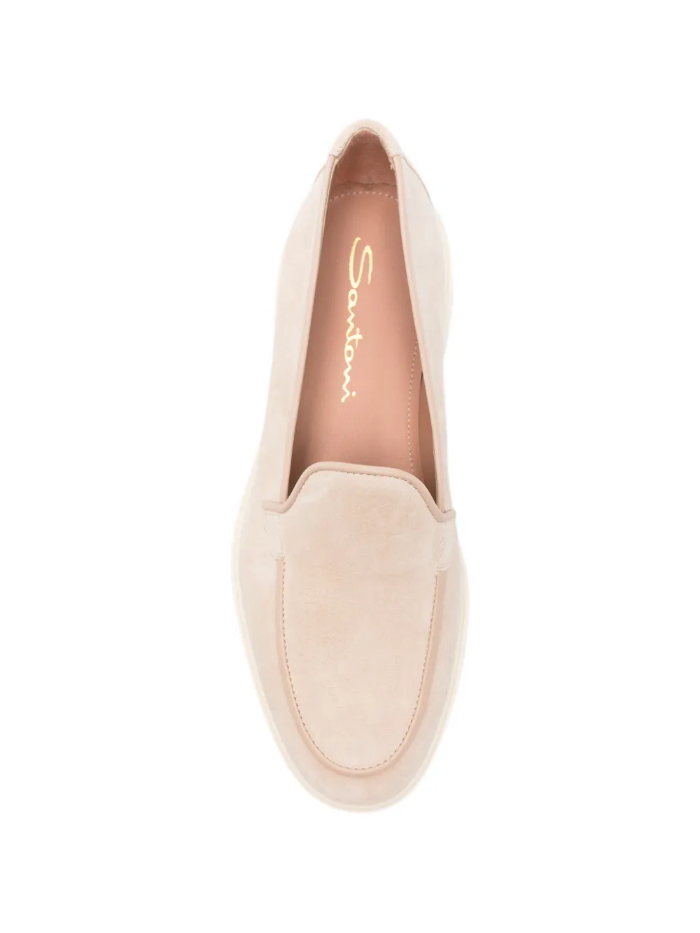 Santoni Debora loafers met suède afwerking Roze