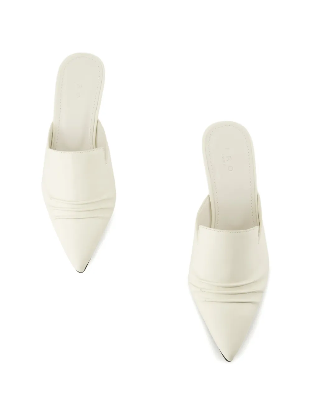 IRO Geplooide muiltjes met puntige neus Wit