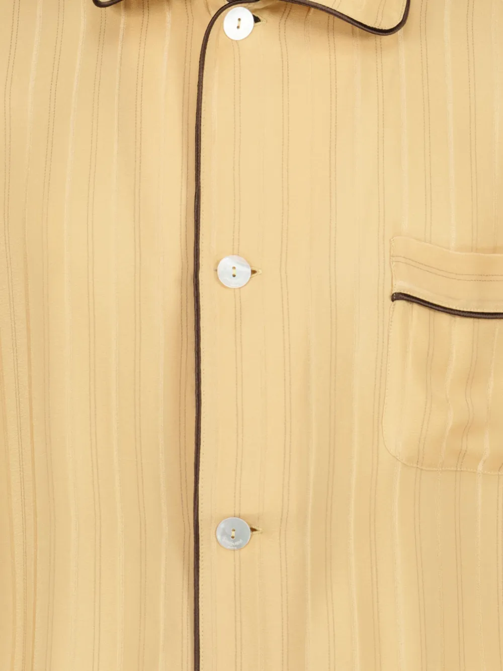 Saint Laurent Gestreept pyjamashirt Beige