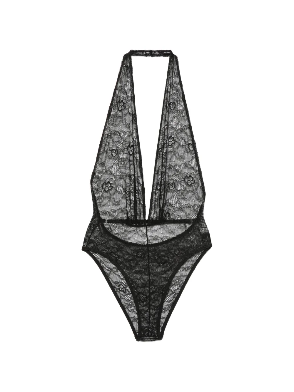 Alchemy Lia lace halterneck bodysuit - Schwarz