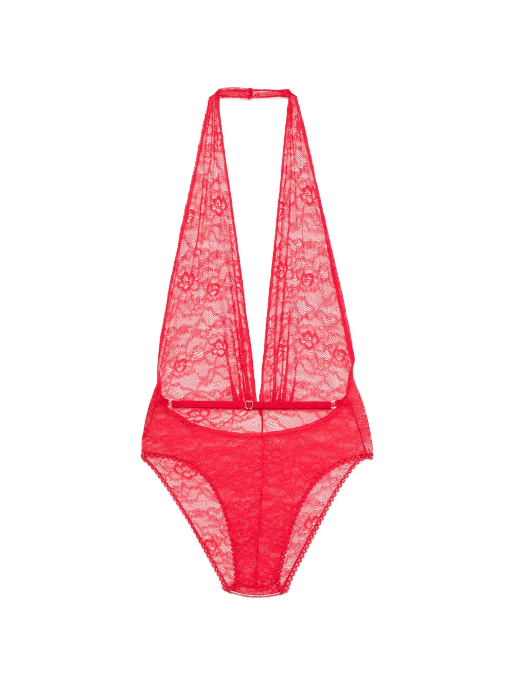 Alchemy Body met halternek en kant Rood
