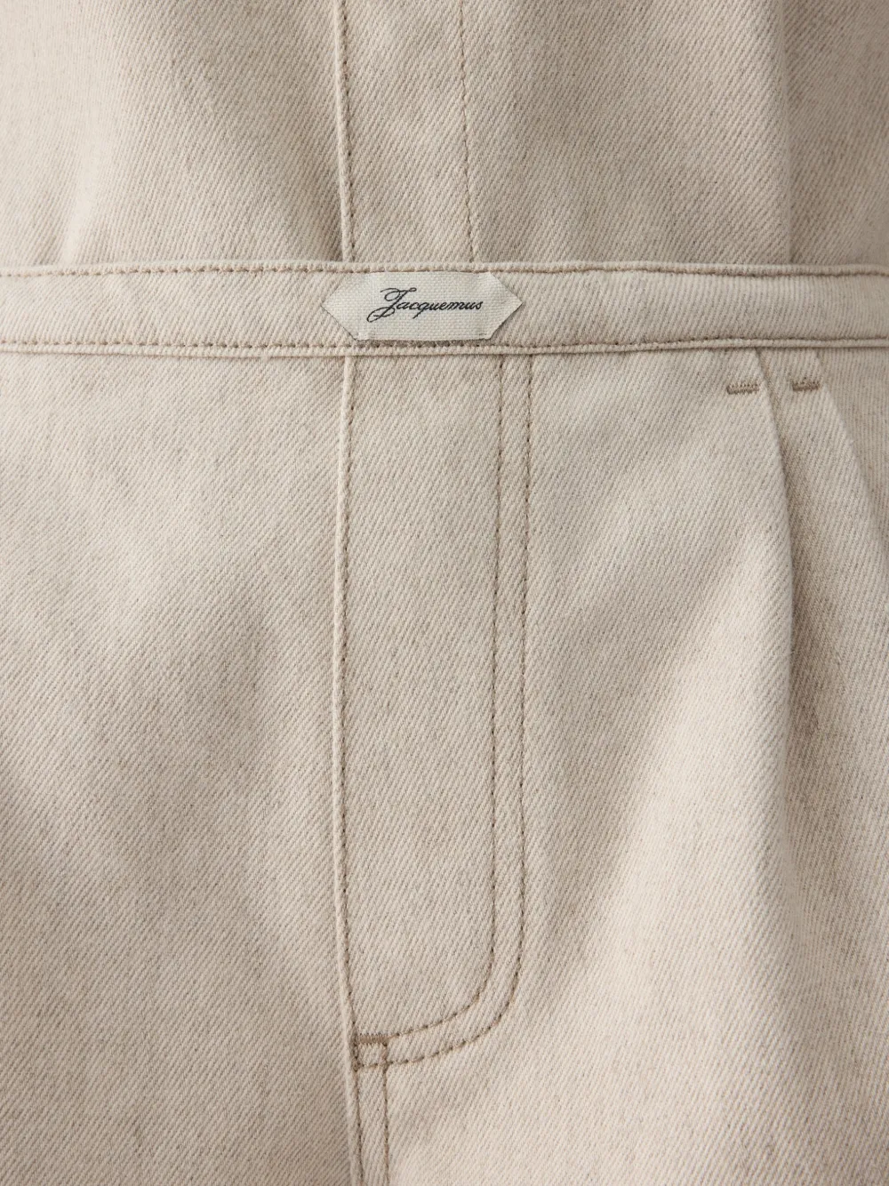 Jacquemus Le Short De-Nimes Amelo geplooide shorts Beige