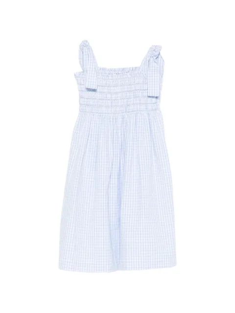 Siola gingham-check smocked dress