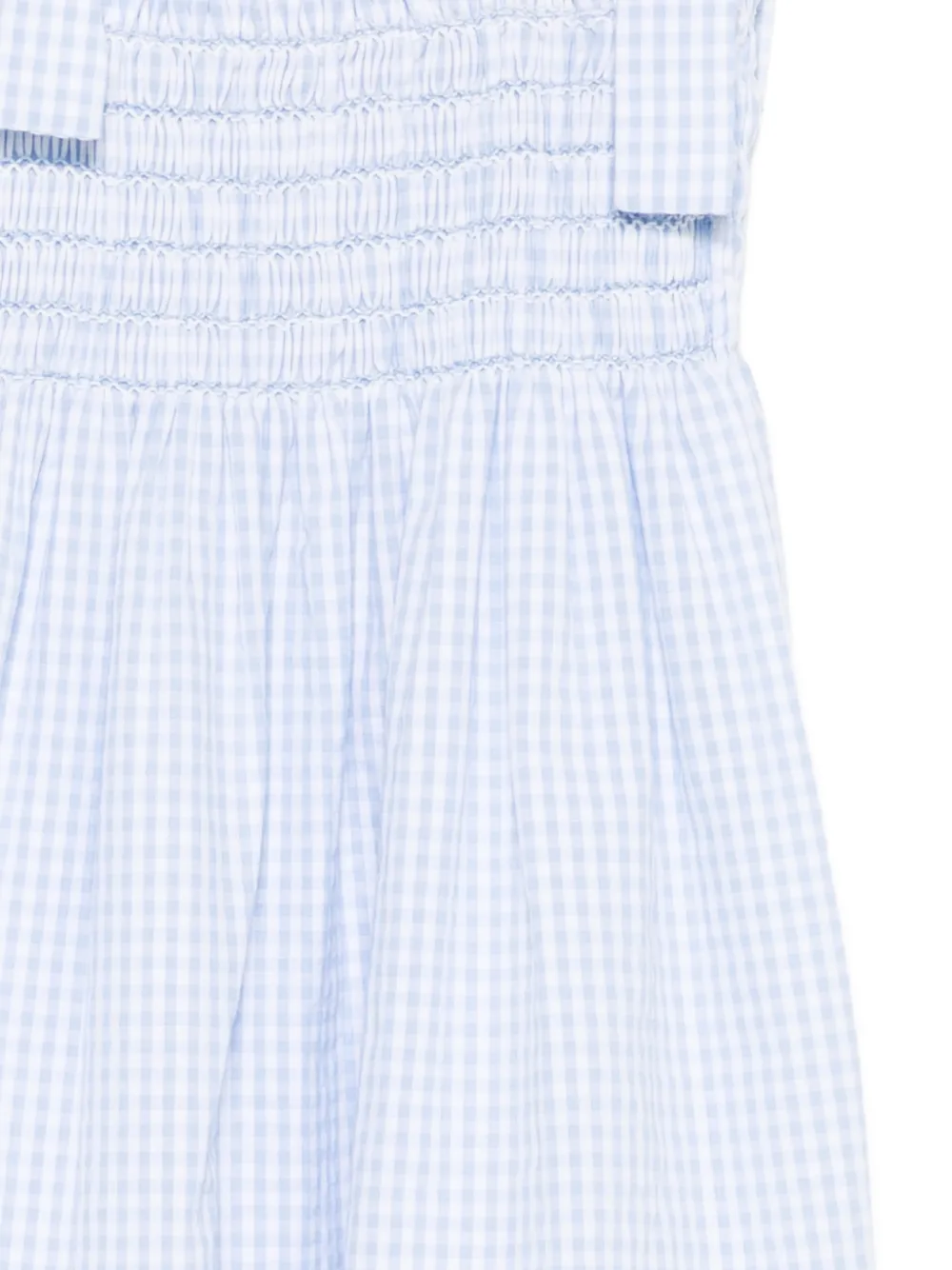 Siola Gesmockte jurk met gingham-ruit Blauw