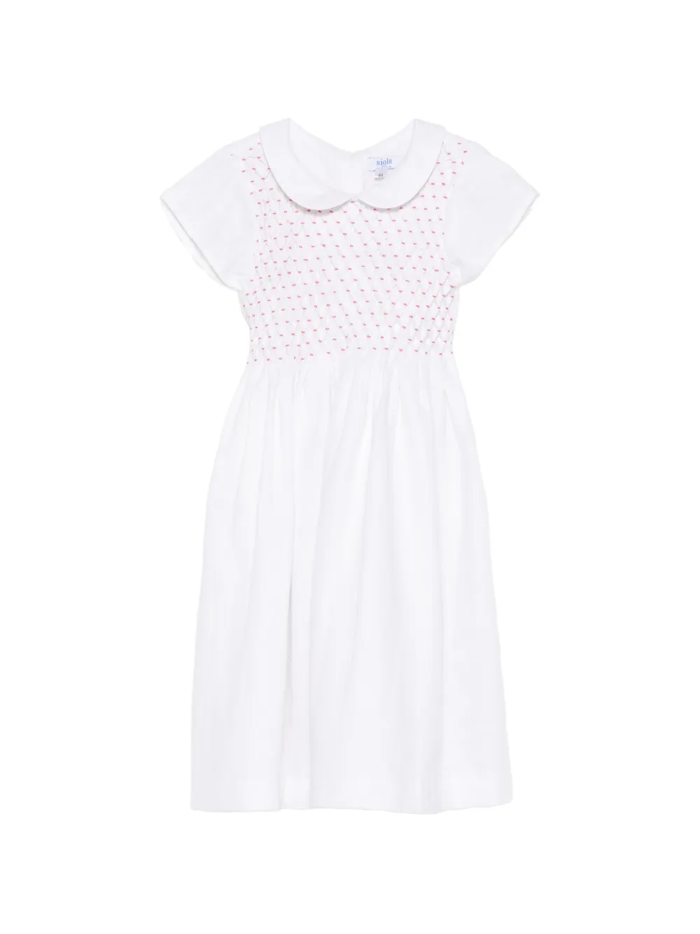 Siola round-collar dress - Bianco