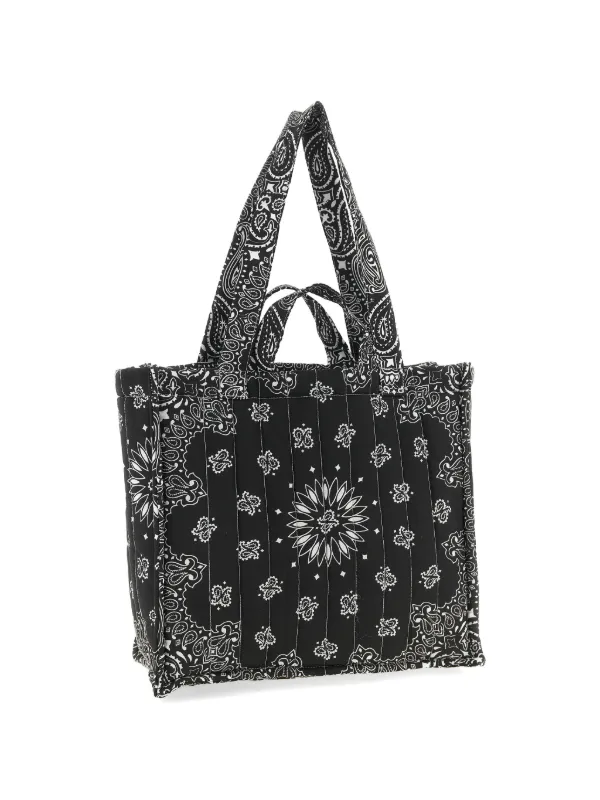 Call It By Your Name Quilted Bandana Tote Bag | Black | FARFETCH AO