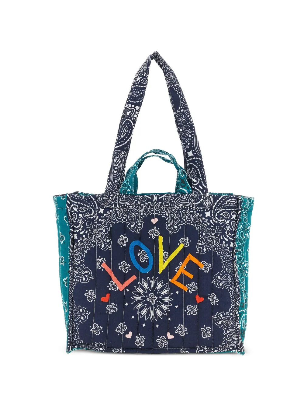 Call It By Your Name quilted padded bandana tote bag - Blu