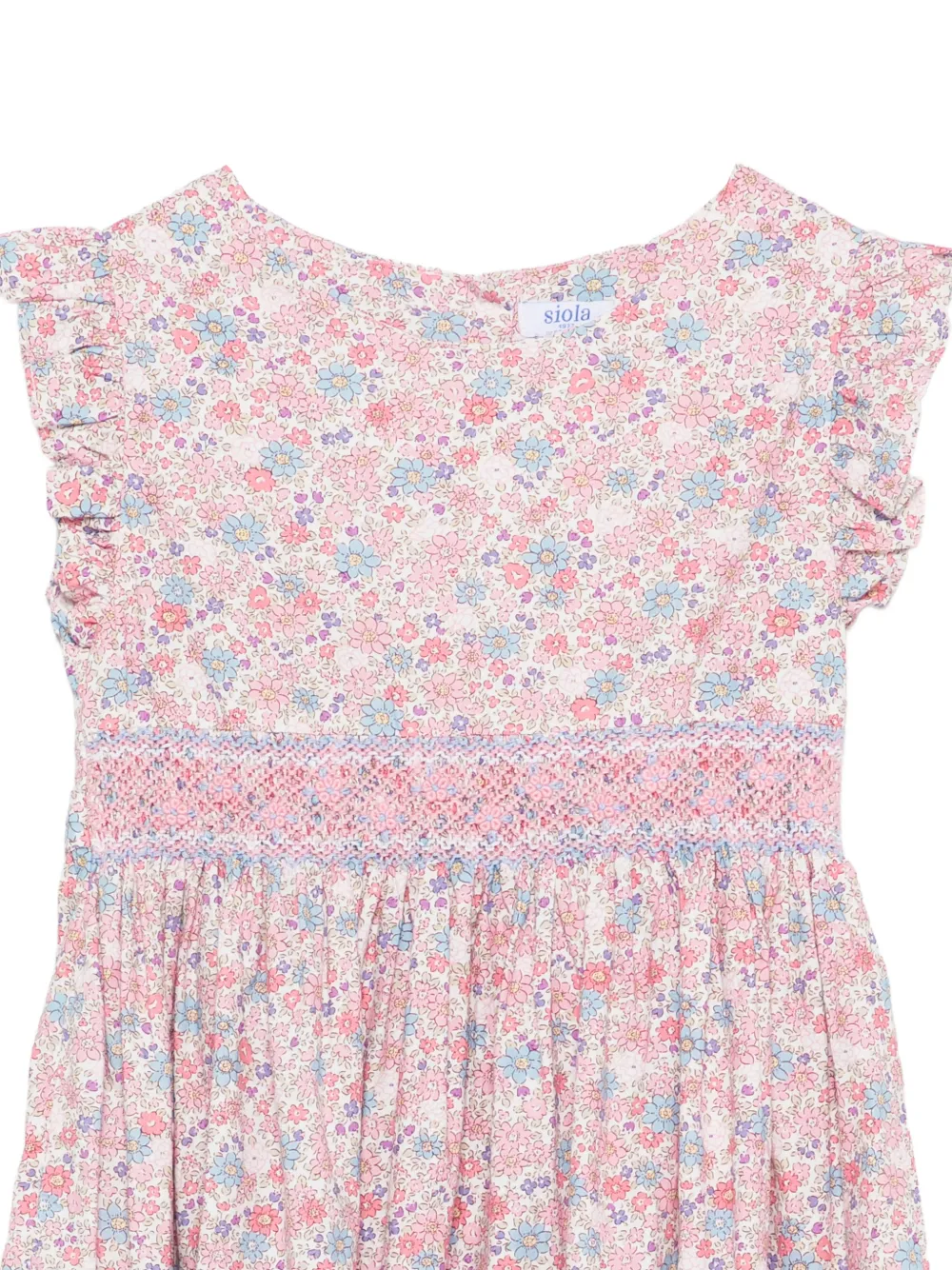 Siola Gesmockte jurk met bloemenprint Roze