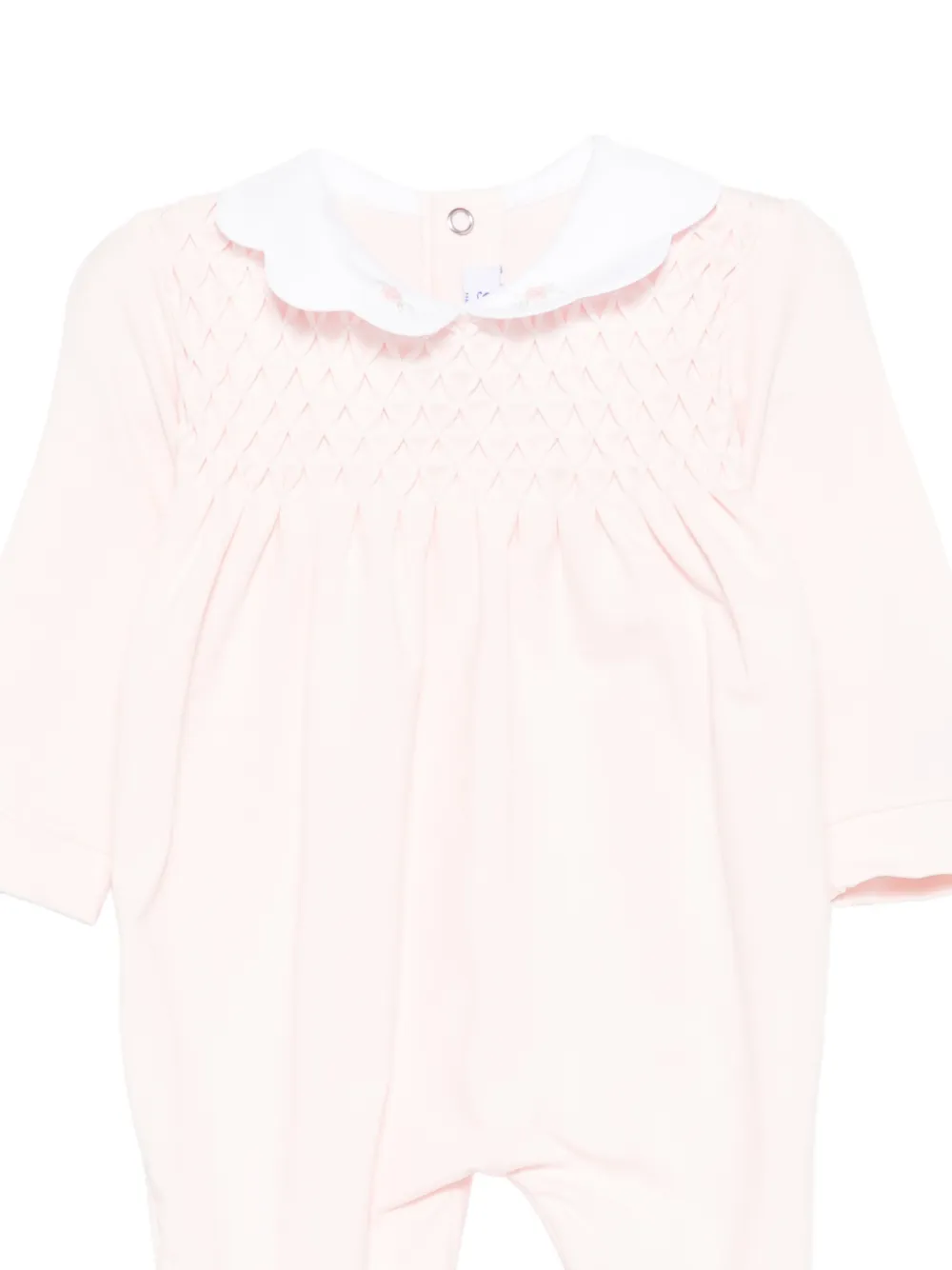Siola Gesmockte pyjama met gewelfde kraag Roze