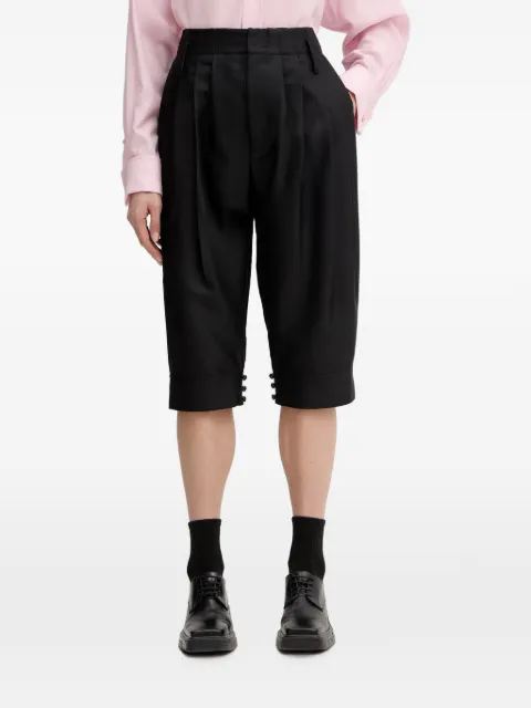 Kenzo pleated button-cuff shorts