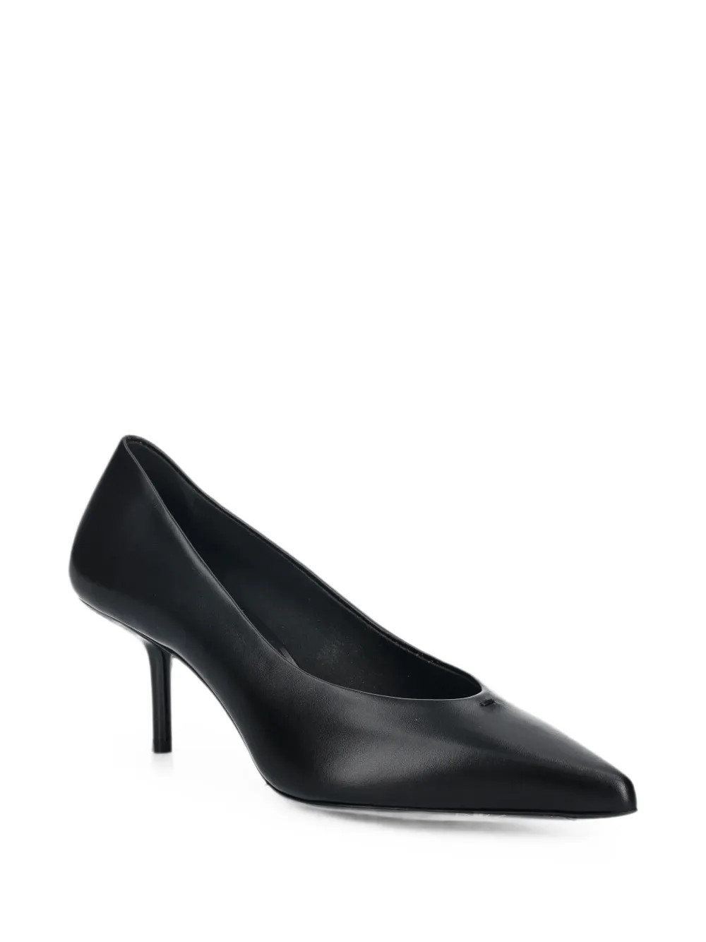 Max Mara Leren pumps met puntige neus Zwart