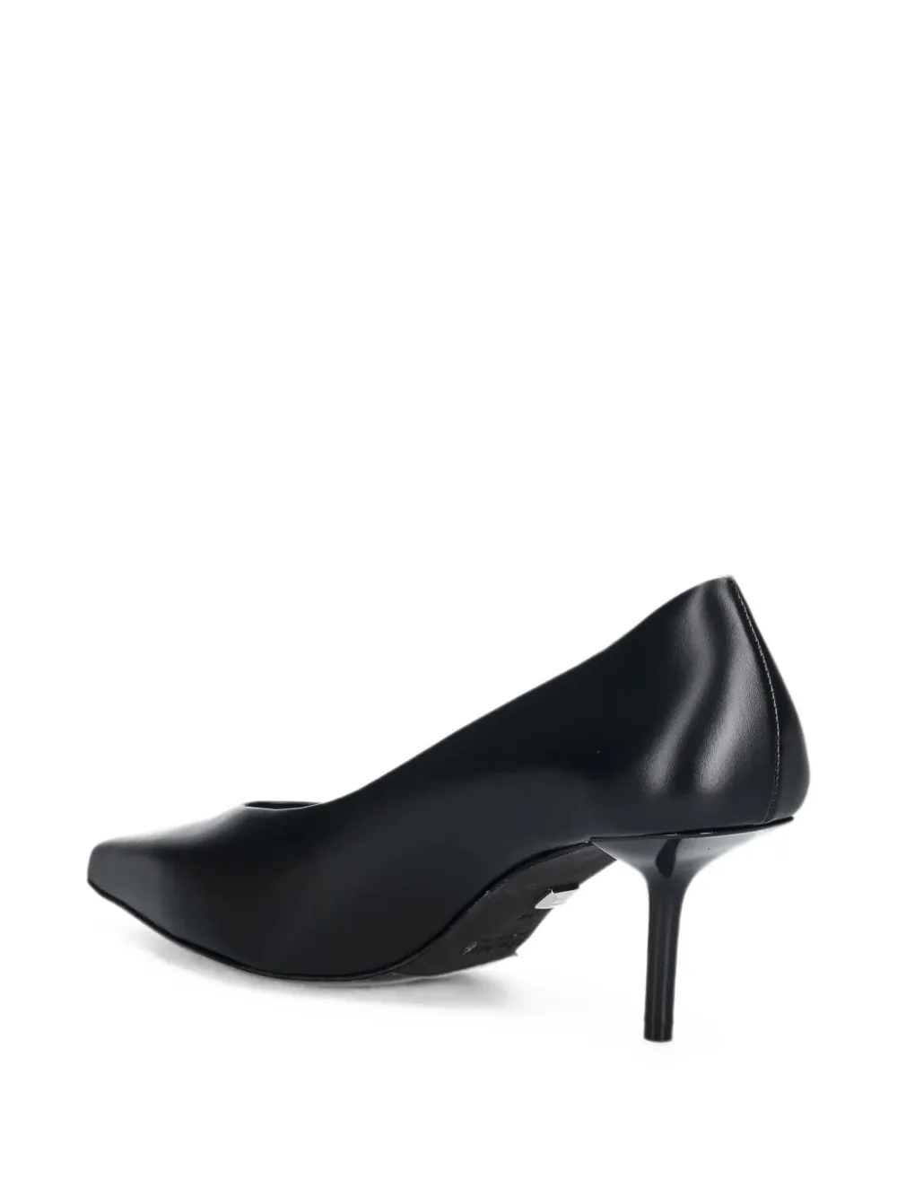 Max Mara Leren pumps met puntige neus Zwart