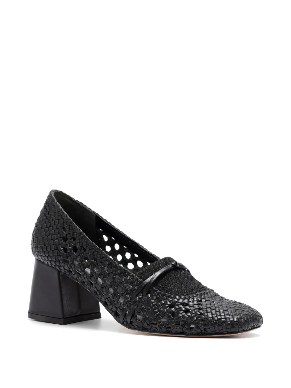 Sarah Chofakian Aswan woven strap sandals Zwart