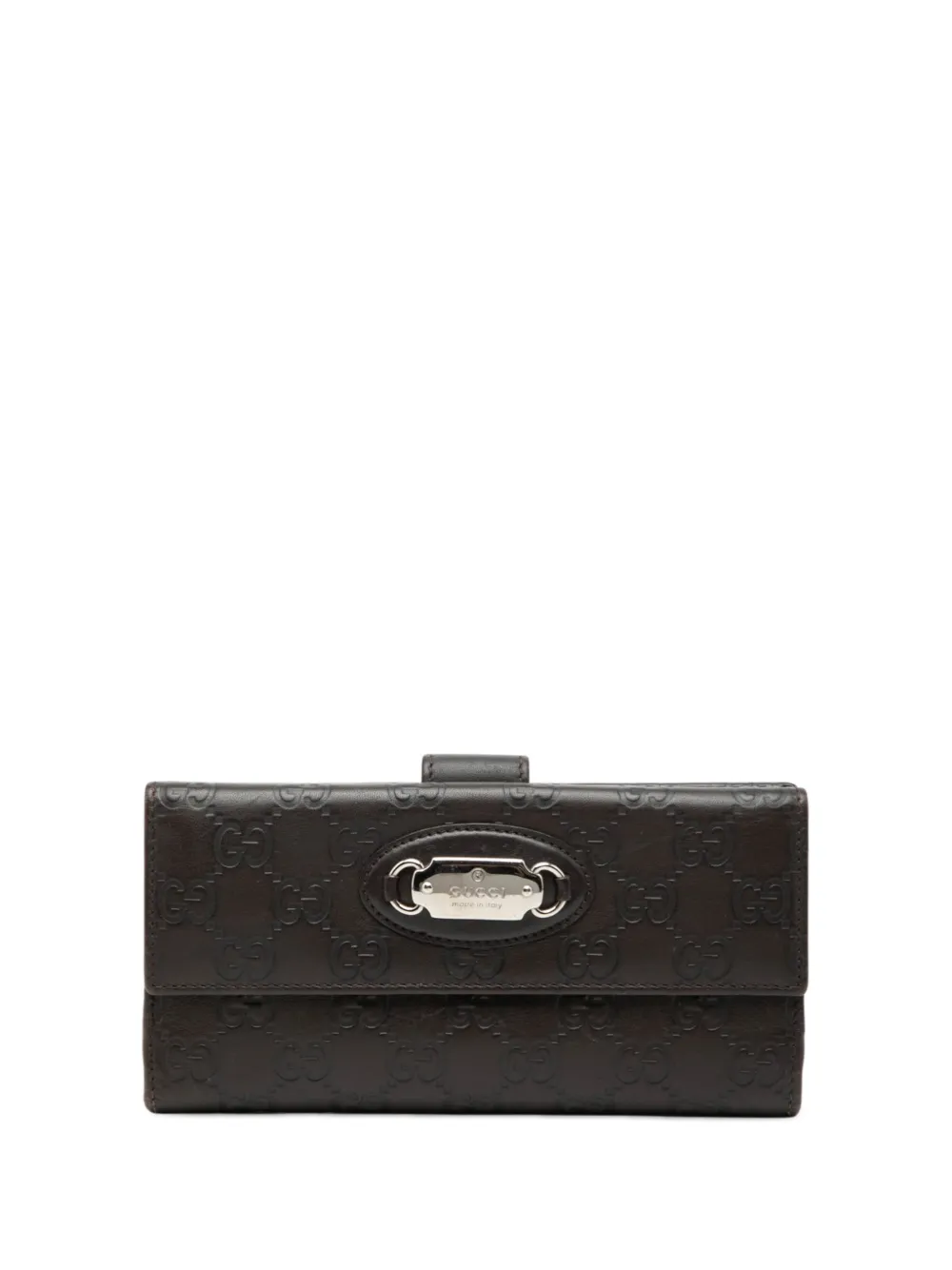 Gucci Pre-Owned 2000-2015 Guccissima Continental Wallet long wallets - Marrone