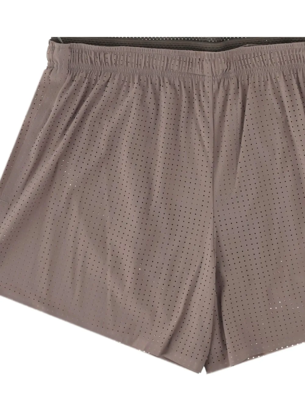 Satisfy Space-O 5" geperforeerde hardloopshorts Beige